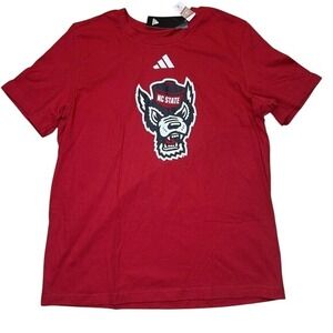Adidas NC State Wolfpack Red Short Sleeve T Shirt Mens Size L